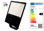 Preview: SHADA LED-Strahler Flutlichtstrahler 300W 50000lm 4000K IP66, schwarz EEC: C (230097)